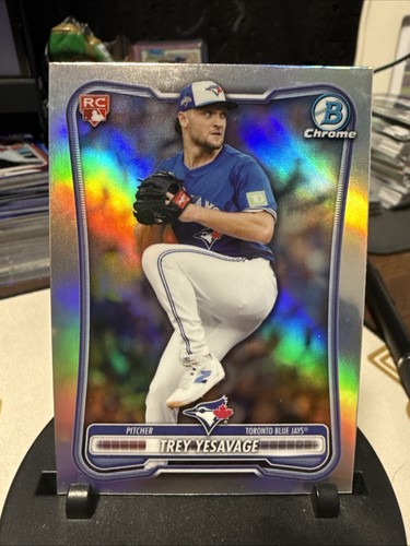 Trey Yesavage [Red Refractor] #BDC-92 2024 Bowman Draft Chrome card