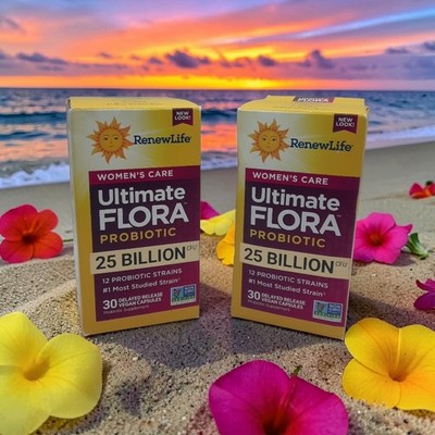 Renew Life Ultimate Flora WOMENS Probiotic 25 Billion 30 Caps E 10/26  TWO 