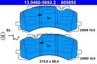 ATE Bremsbelagsatz Scheibenbremse 13.0460-5692.2 FüR Audi VW 4N8 4N2 A8 Q7 A6 C8