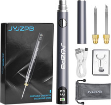 Upgraded Large Capacity Portable Rechargeable Soldering Iron with LED Display