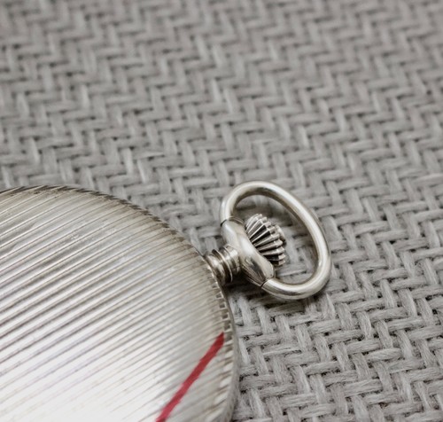ESTATE BAILEY BANKS & BIDDLE STERLING SILVER 17 JEWEL SWISS MADE POCKET WATCH - Picture 4 of 12