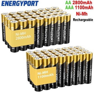 Lot AA AAA Rechargeable Batteries 2800mAh 1100mAh 1.2V NI-MH Battery + Box
