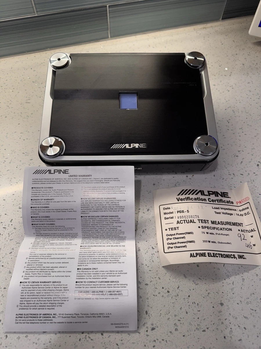 Alpine PDX5 Car Audio Amplifiers for sale - eBay