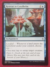 Magic The Gathering BATTLE FOR ZENDIKAR RETREAT TO CORALHELM blue card MTG