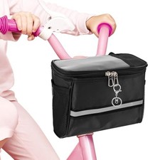 Kids Bike Basket, Bicycle Bag Front, Handlebar Basket for Boys  Girls Black