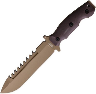 Halfbreed Blades Large 12'' Survival Fixed Knife Flat Dark Earth - LSK-01 DE