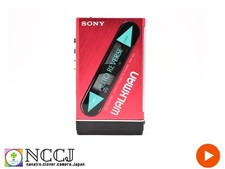  Near Mint SONY WALKMAN stereo cassette player WM-102 Red From JAPAN 2915364