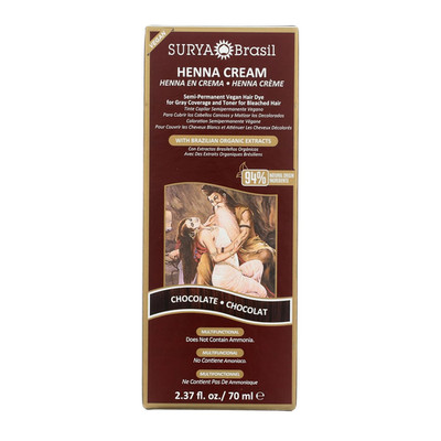 Henna Cream Chocolate - 94% Natural Ingredients, Vegan, Cruelty-Free, Eco-Friend
