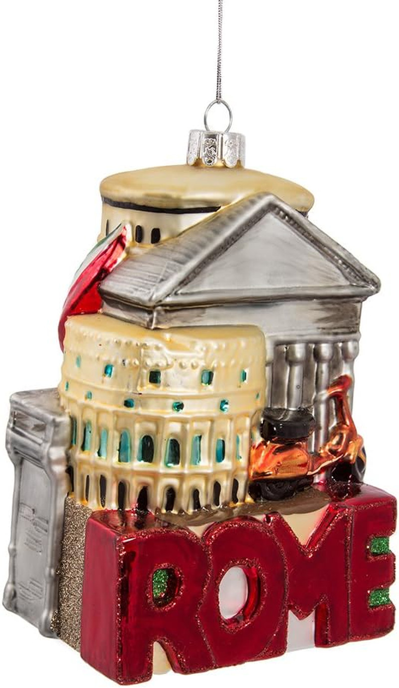 Kurt Adler 5-Inch Glass Rome Cityscape Ornament