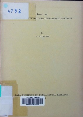 Lectures on curves on rational and unirational surfaces. Lectures on mat 2499417