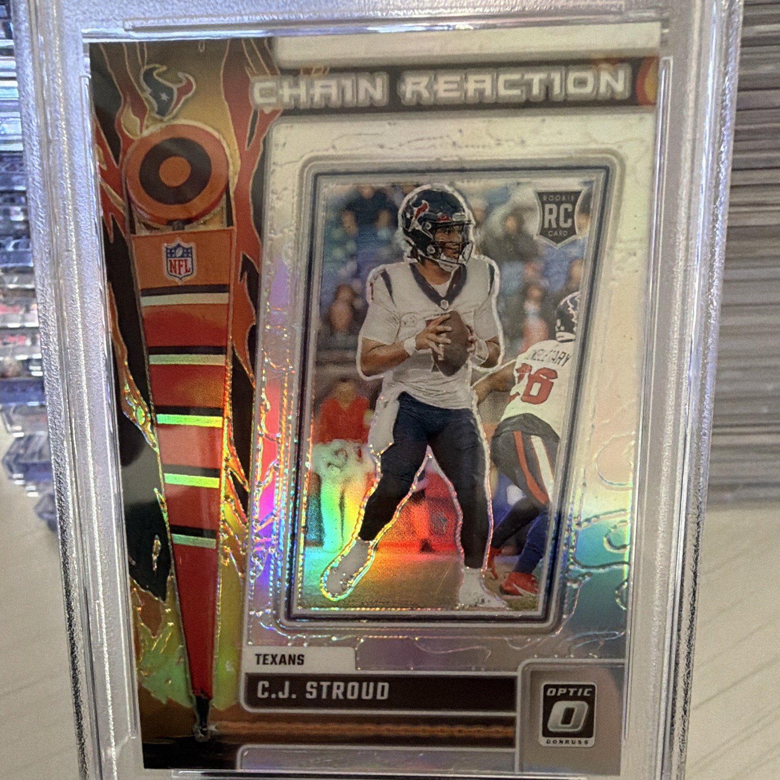 2023 Donruss Optic C.J. Stroud Rookie Chain Reaction CR-CJ PSA 10 95859503 view 2