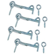 Safety Hook  Eye Latch - 4PCS Gate Hook  Eye Latch with Spring Lock