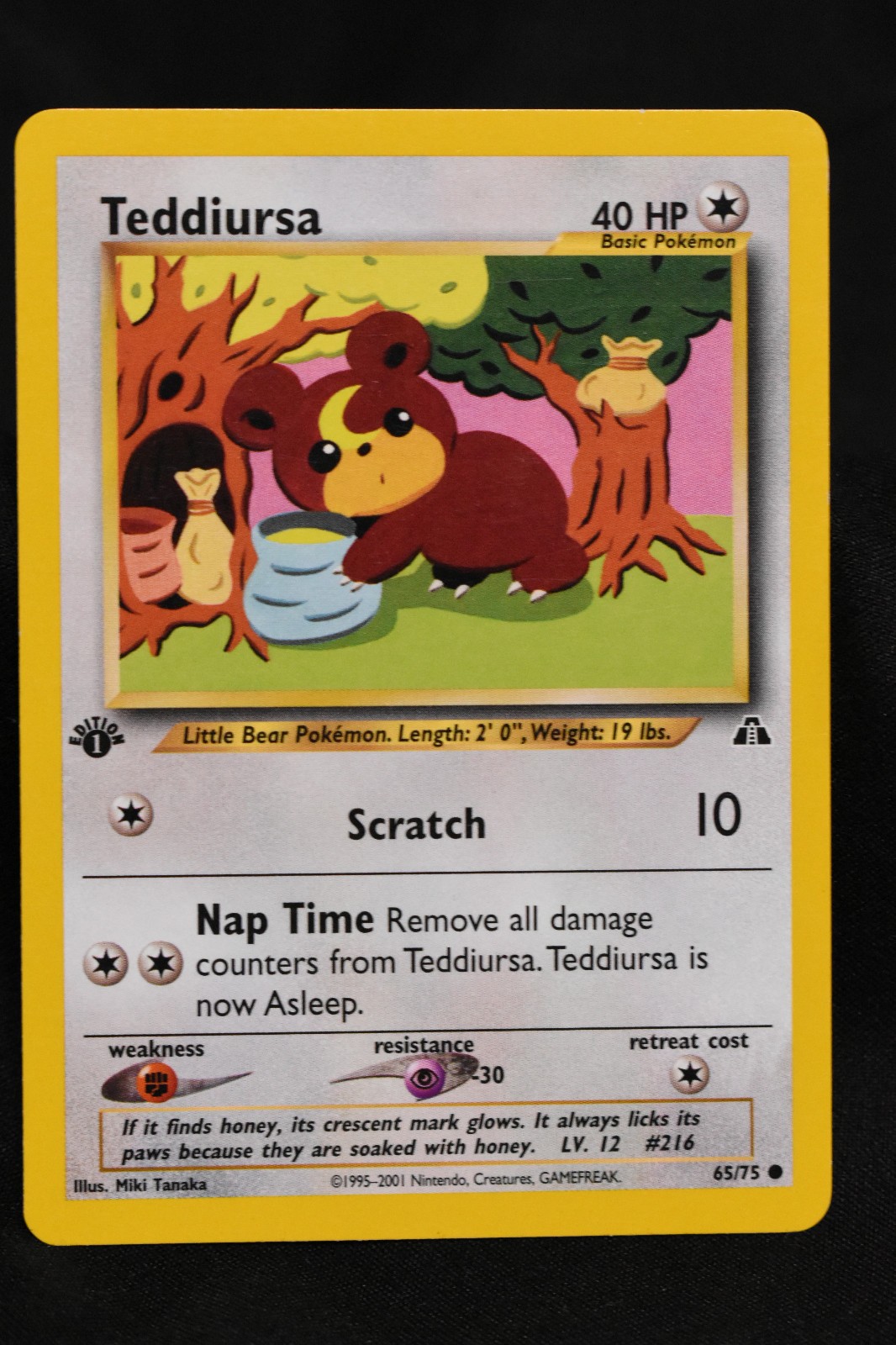 Teddiursa 1st Edition 65/75 NM Neo Discovery Regular Common Pokémon TCG Card