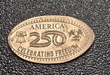 America 250 Celebrating Freedom Pressed Penny Elongated Cent