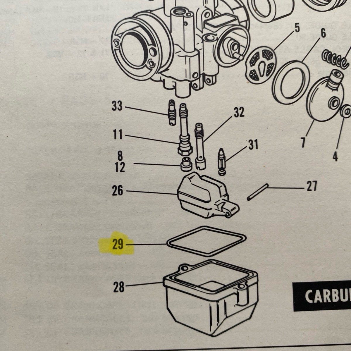 Harley Aermacchi X90, Z90, TX125 NOS Dellorto SH2 Carb Bowl Gasket