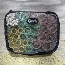 Vintage Goody Brush Mesh Rollers Curlers Assorted Sizes with Picks Pre-owned