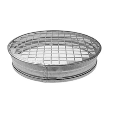 6" Inch (net 3/8" x 3/8" Inch) Duct End Cap with Steel Mesh - Round Galvanize...