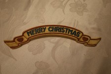 Vintage Merry Christmas Country Sign with Hanger on the Back
