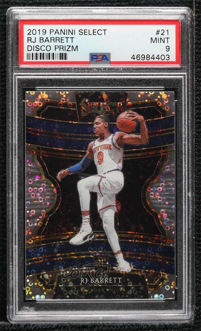 2019-20 Panini Select Concourse Hybrid Disco Prizm RJ Barrett #21 PSA 9 MINT 2l4