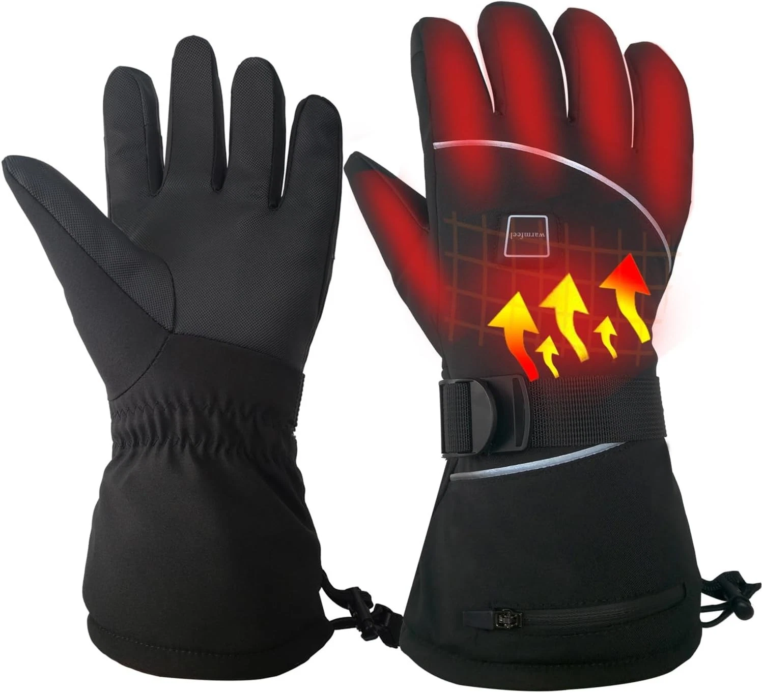 LPCRILLY Heated Gloves, Waterproof for Skiing and Motorcycling - MEDIUM