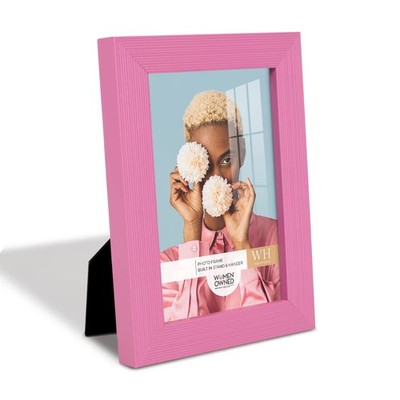Renditions Gallery 4x6 inch Picture Frame Modern Style Wood 4''x6'', Pink 