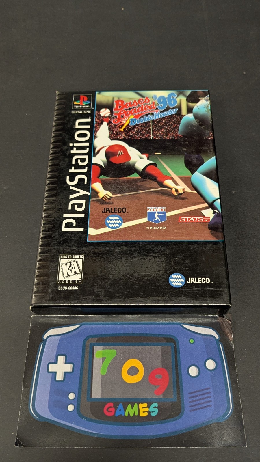 Bases Loaded 96: Double Header (Sony PlayStation 1, 1995) PS1 LONG BOX
