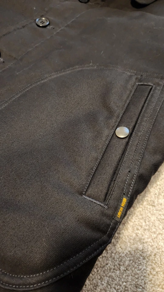 Iron Heart Whipcord N1 Deck Jacket Black XXL Great Condition Wool/Alpaca Lined - Image 4 of 4