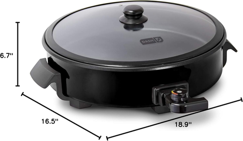 Padella Elettrica Family Size 14" - Antiaderente, Capacità 20 Tazze, Ricettario Incluso - Foto 7 di 12