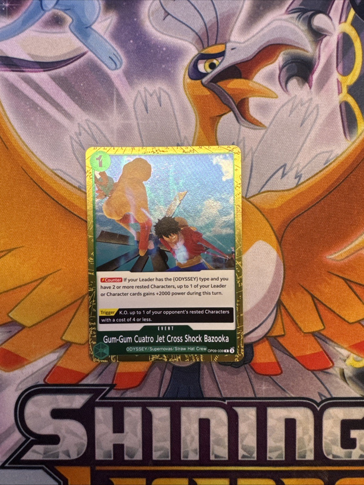 Gum-Gum Cuatro Jet Cross Shock Bazooka OP09-039 Emperors in the New World Foil
