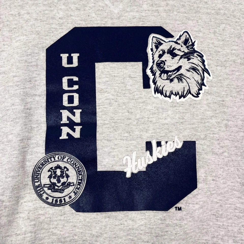 Sudadera Atlética Vintage UConn Huskies Russell Talla Grande NCAA Hecha en EE. UU. Foto 3 de 4