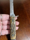 Vtg Case XX USA 5 Finn Fixed Blade Hunting/Fishing Knife. Stag handle No sheath  — photo 2