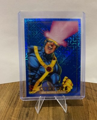 2024 Marvel Masterpieces  92 Platinum Cyclops Blue Traxx
