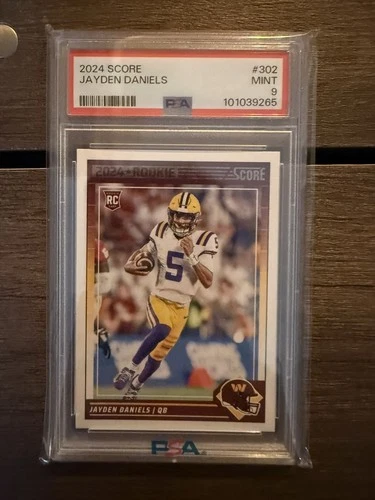 2024 Score JAYDEN DANIELS Rookie Card PSA 9 Mint
