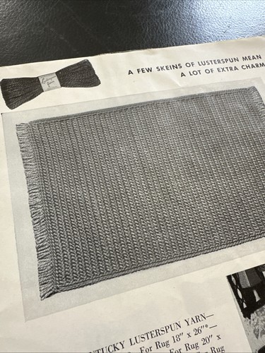 1940’s Crocheted Rugs Book NO 107 Patterns J & W Sweaters Potholders Lamp Shade - Picture 11 of 18