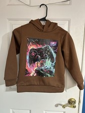 Brown Size 6-8 Boys Lightweight Hoodie With 3D Graphics  SHEIN 