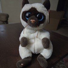 Ty Beanie Baby Bellies - MISO the Siamese Cat (6 inch) Stuffed Plush Toy MWMTs