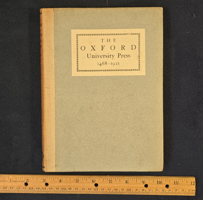 1922 ed. 'Some Account of the Oxford University Press 1468-1921' Clarendon Press