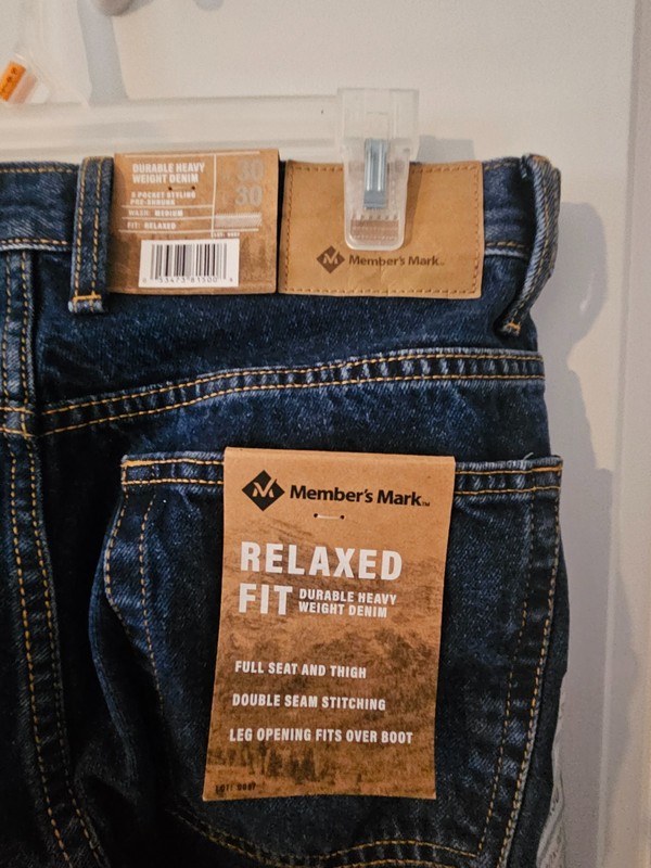 Members Mark Jeans Mens 30x30 Relaxed Fit Straight Leg Denim MEDIUM WASH
