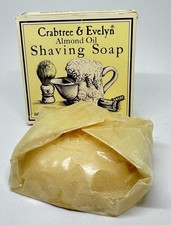 Crabtree & Evelyn olio di mandorle dolci tazza da barba ricarica sapone 1,7 oz vintage 1986