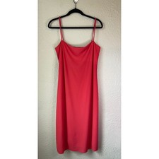 J. Crew Coral Pink Sleeveless Dress Smocked Back Casual Midi Sundress