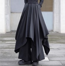 Japanese women Street style loose Culottes wide leg pants casual trousers