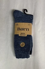 New Born Socks 2 Pair Men’s Blue Super Soft Boot Socks Casual Activewear Classic