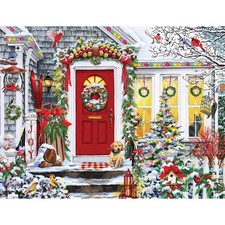 500 Piece Jigsaw Puzzle Scenic Christmas Winter Welcome