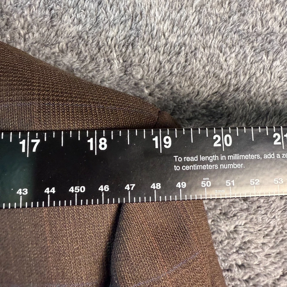 Casaco esportivo vintage Oxxford Clothes masculino EMPIRE sob medida 46R marrom xadrez blazer de lã - Imagem 4 de 4