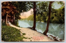 Fargo Postcard - Scenic Red River Banks in Fargo