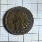 1904 Indian Head Cent Penny F-VF  "Coin Pictured - Not Cleaned"