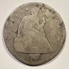 1865 Seated Liberty Dollar Silver Rare Date Low Mintage Plugged Album Filler