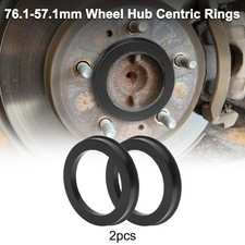 AD 76,1mm bis ID 57,1mm Auto Radnaben Zentrierringe Schwarz Kunststoff 2 Pcs