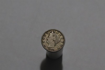     USA 5 CENTS 1890 V NICKEL RARE SHARP DETAILS B94 #K7754
