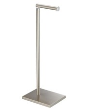 Toilet Paper Holder Stand Free Standing Roll Reserve Bathroom Stainless Steel
